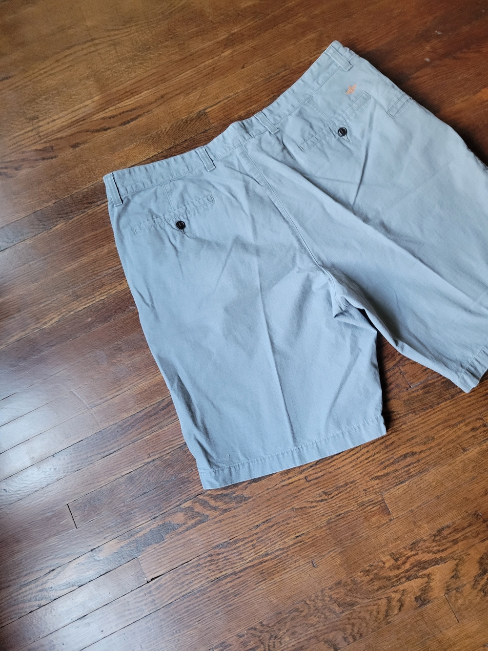 Dockers Size 40 Flat Front Chino Casual Gray Khaki Cotton Shorts Hiking Outdoor - Picture 12 of 15